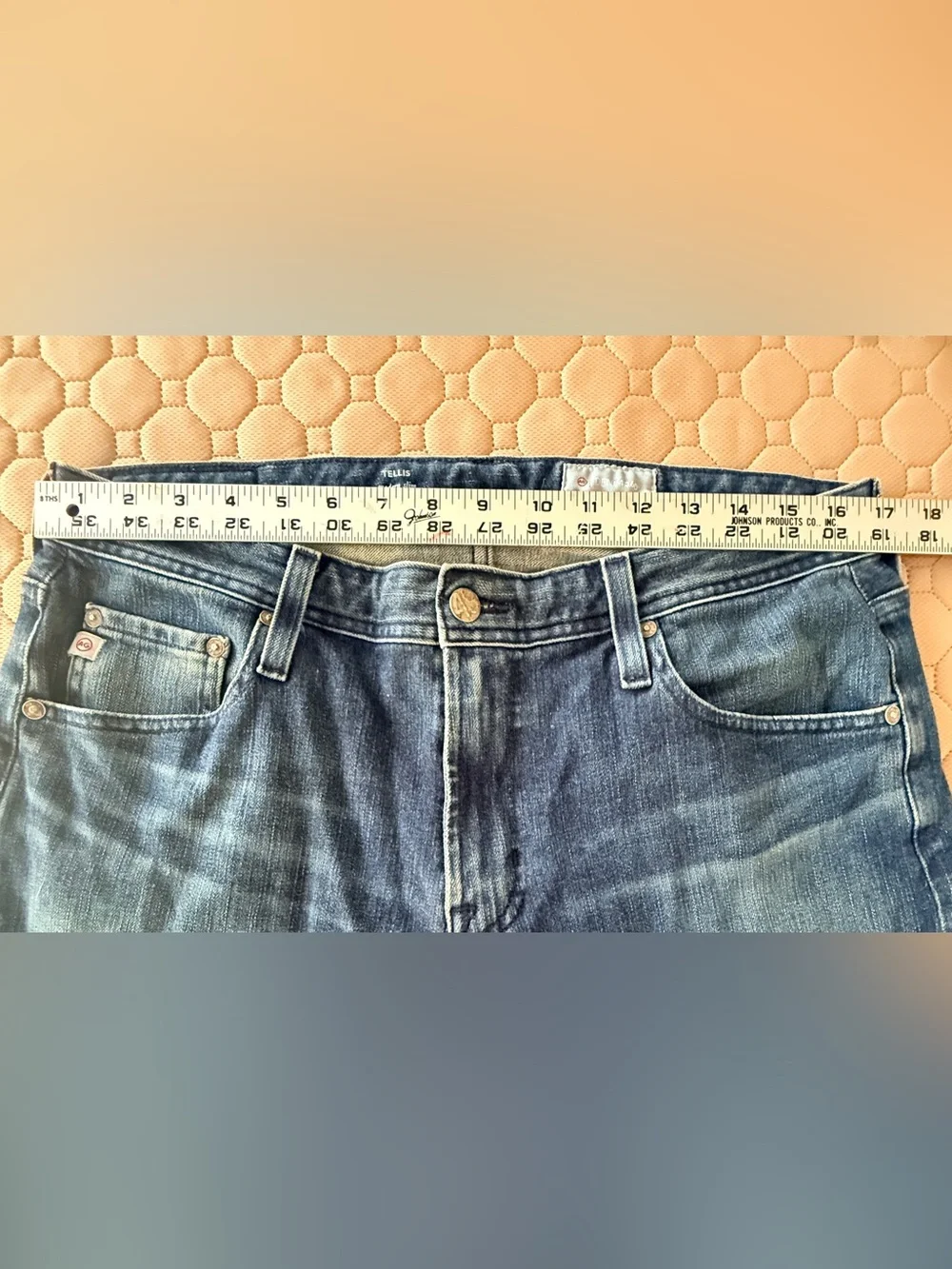 Ag Adriano Goldschmied GUC  Tellis modern slim Dark Blue Washed  Jeans Sz 33x33